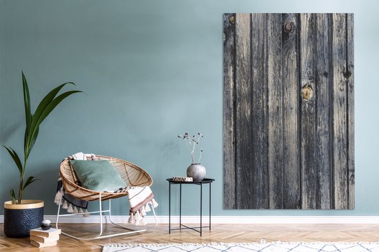 Tableau sur toile Fond avec structure en planches - 120x180 cm - Décoration murale XXL