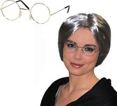 Smiffys - Ensemble de costumes de carnaval de grand-mère Sarah perruque et lunettes