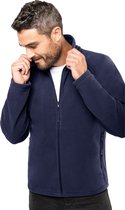 Kariban Fleece vest - navy blauw - rits - warme winter sweater - trui - heren - polyester L