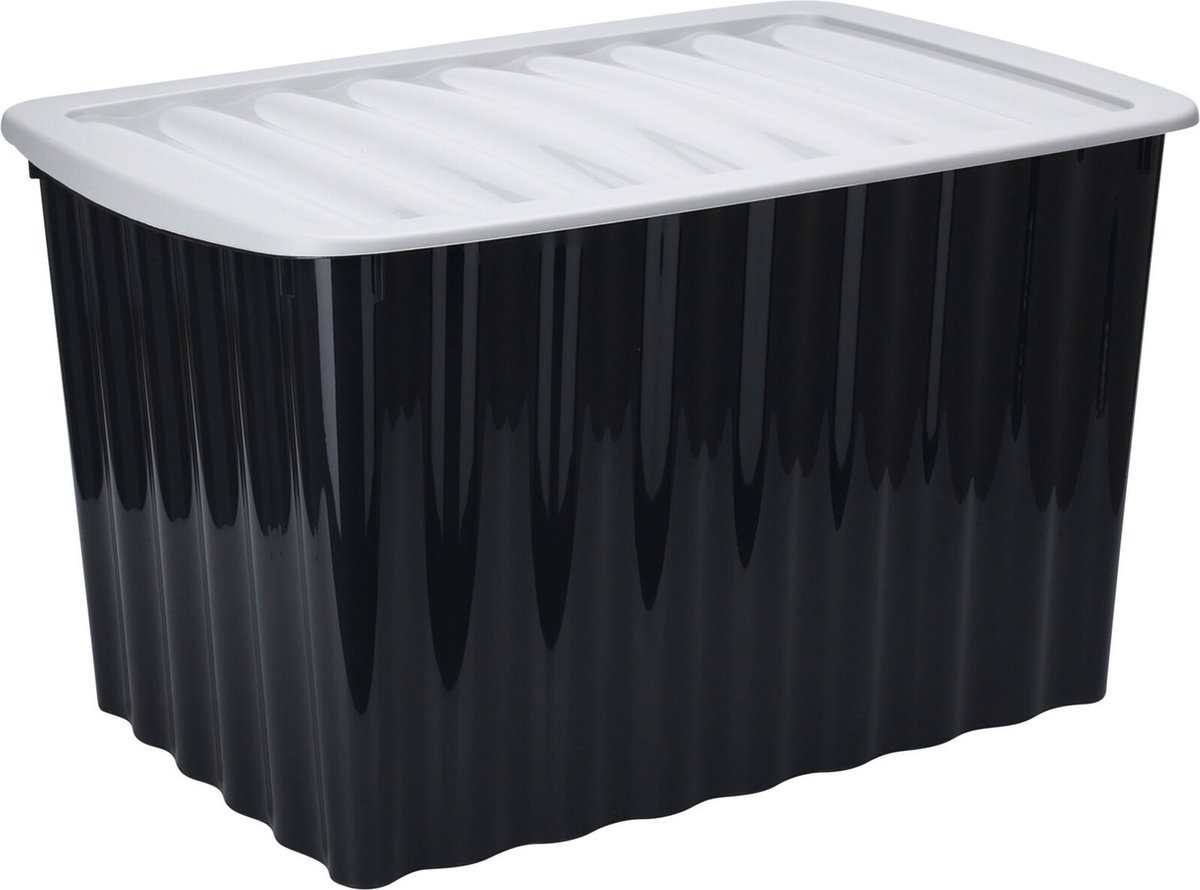 Storage Solutions Opslagbak/opbergdoos/organizer - met deksel - kunststof - 84 Liter