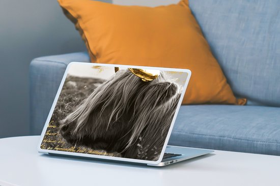 Sticker ordinateur portable - 11,6 pouces - Scottish Highlander - Vache - Or