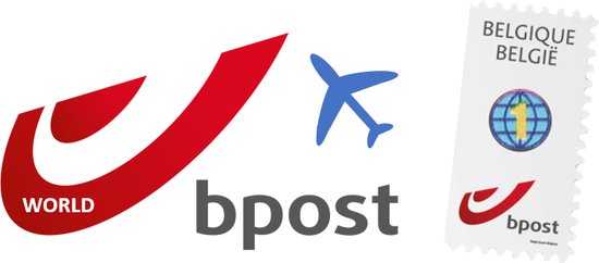 Bpost - 10 timbres - valeur 1 - expédition dans le monde entier
