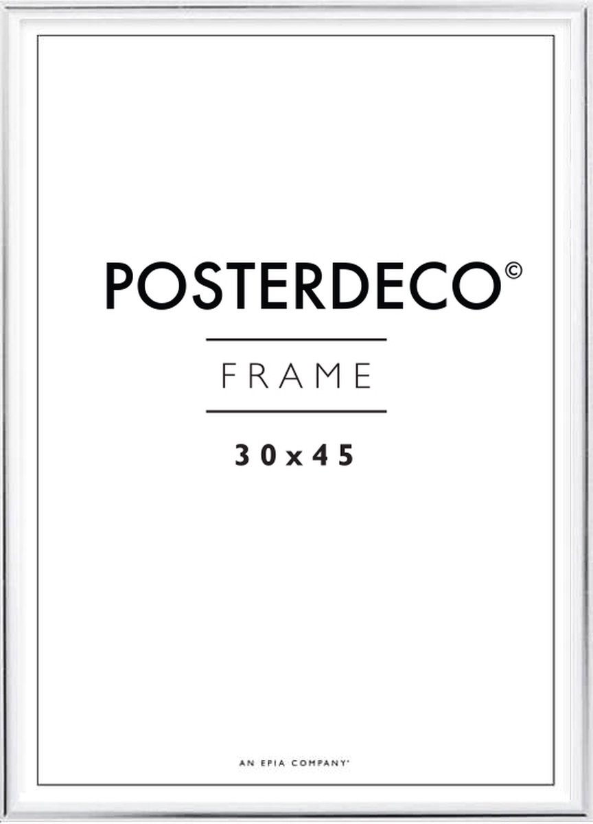 Fotolijst - Posterdeco - Premium Metaal - Fotomaat 30x45 cm - Posterlijst - Fotolijstje - Zilver