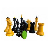 Pièces d'échecs Queen's Gambit - Buis antique + bois noirci - No: #6