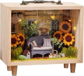 Miniatuur scène - bouwpakket - Tuinkamer - Zonnebloem - Sunflower Garden