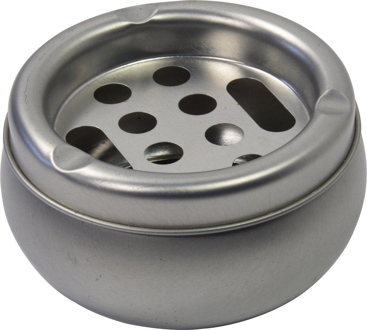 Goedkoopste Asbak/terrasasbak van tin - 10 cm - Rokersbenodigdheden - Rookaccessoires