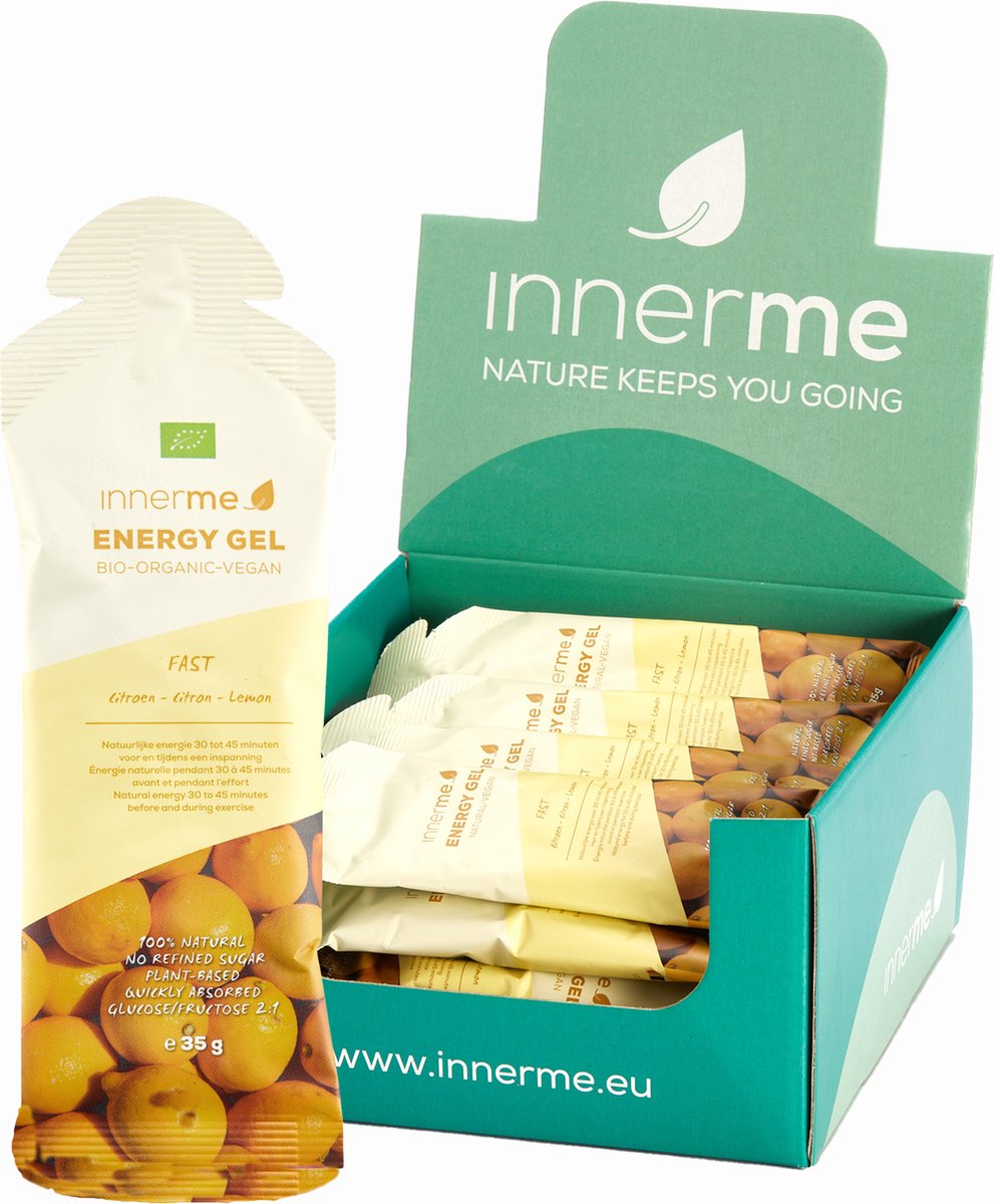Innerme Energy Gels 'Fast' Citroen - Bio & Vegan - 20 Energy gels 35g