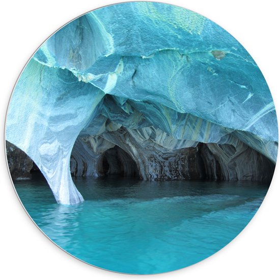 WallClassics - Cercle Mural en Plaque de Mousse PVC - Grotte Bleue - 70x70 cm Photo sur Cercle Mural (avec système d'accrochage)