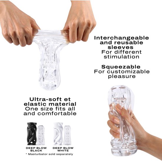 Dorcel Stroker / Manchon pour Masturbateur DEEP BLOW EXTREM - transparent