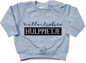 Baby sweater -'t Allerliefste Hulppietje - Maat 92 - Grijs - 5 December - Sinterklaas - Piet - Kraamcadeau - Cadeau - Babyshower - Zwanger - Geboorte