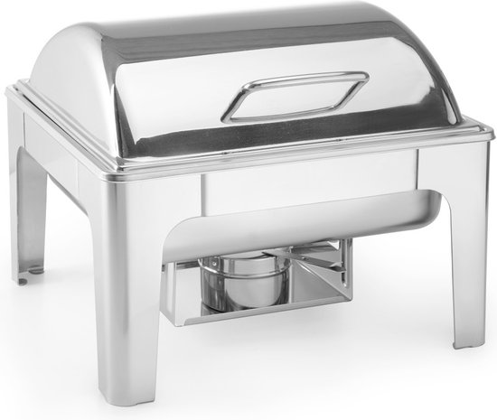 Foto: Hendi chafing dish mirror finish gn 2 3 6 liter au bain marie buffetwarmer warmhoudschaal 39 5x40 5x h 32cm