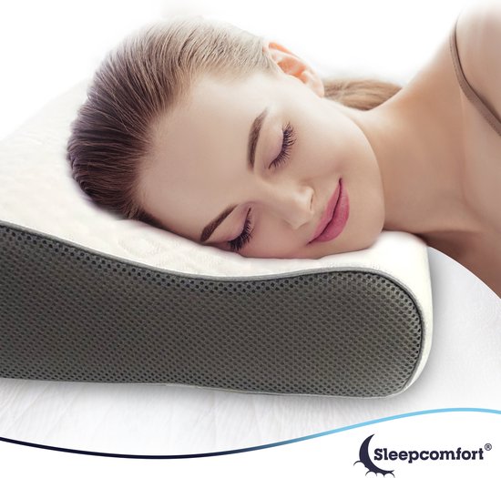 Sleepcomfort® SWISS-BED Hoofdkussen Tegen Nek- wit