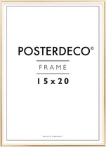 Fotolijst - Posterdeco - Premium Metaal - Fotomaat 15x20 cm - Posterlijst - Fotolijstje - Goud