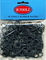H-Toolz 250x mini élastiques noirs - Filles - Bébé - Enfants - Élastiques Cheveux - Élastiques - Extra Fort