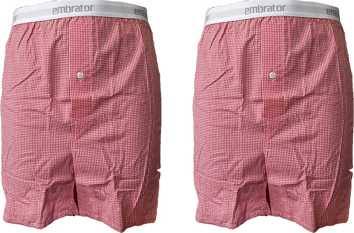 Embrator mannen Boxershorts 2-stuks geruit maat 4XL