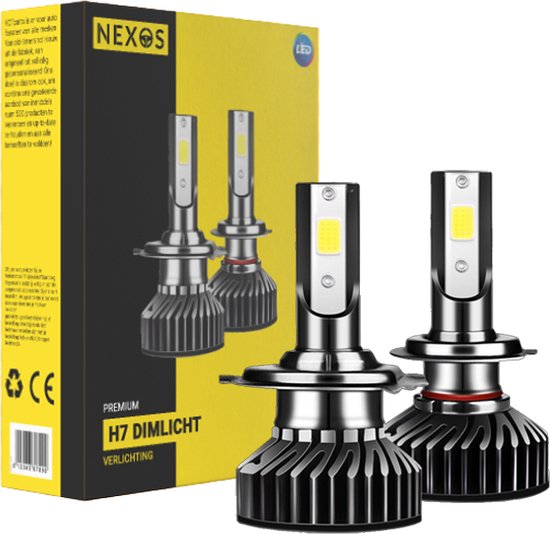 H7 LED 25000K Blauw Dimlicht - Koplampen (set) [Blauwe koplampen ...