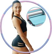 Fitness Hula Hoop - Acier Inoxydable - Pour Adultes - Hula Hoops Lestés - Hoop Fitness - Blauw/ Rose
