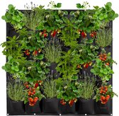 Verticale Tuin - 36 Vakken - 100 x 100 CM - Kweekzak - Kweekbak van Vilt - Moestuin – Plantenbak – Plantenzakken - Kweekzakken