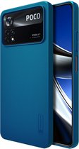 Nillkin Hoesje Geschikt voor Xiaomi Poco X4 Pro 5G - Nillkin Super Frosted Shield Case - Blauw