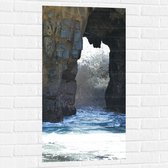 WallClassics - Muursticker - Brug in Water - 50x100 cm Foto op Muursticker