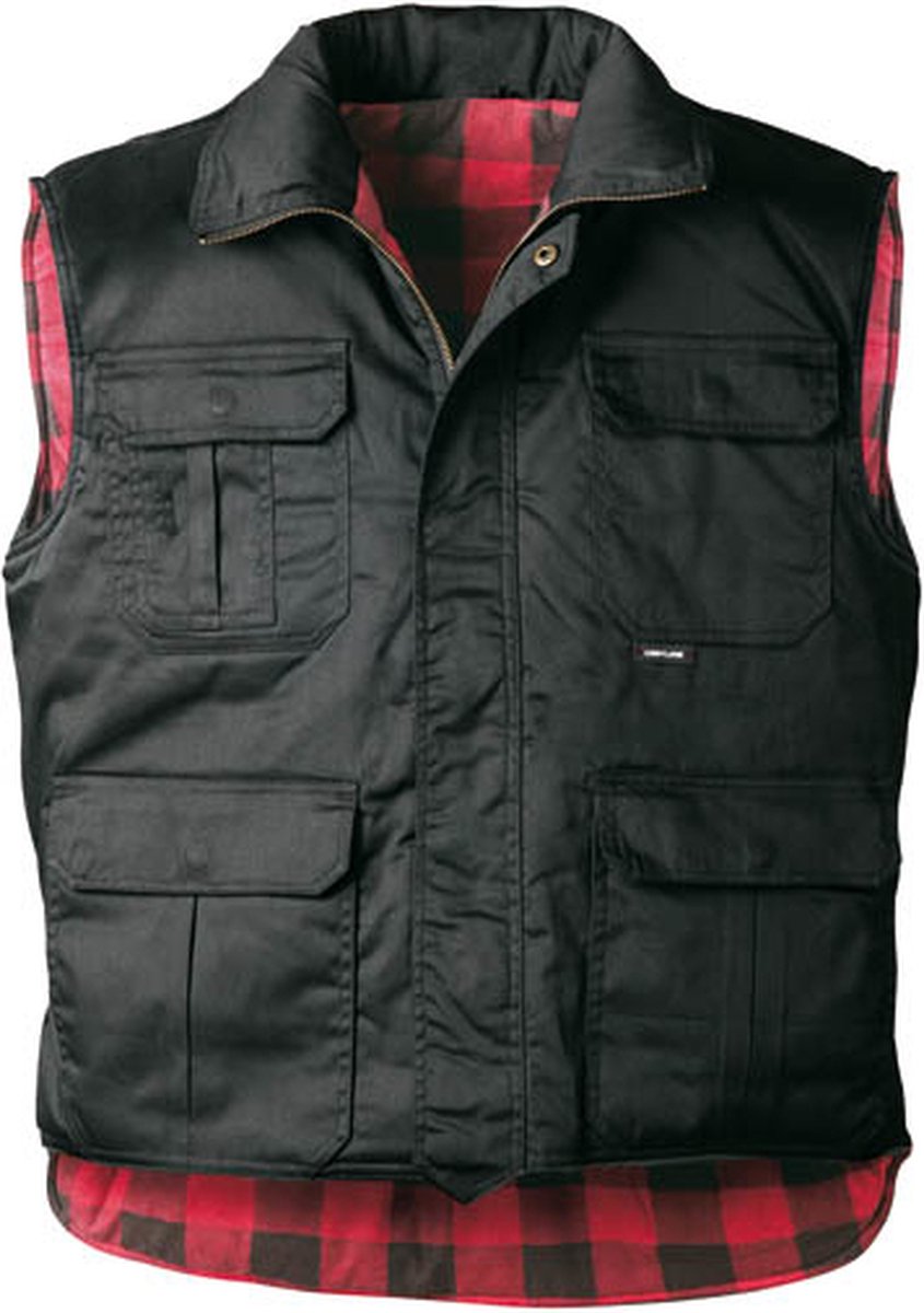 Bodywarmer heren met lange rug Zwart