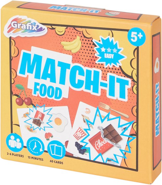 Afbeelding van het spel Grafix match-It kaartspel 5+ - Food