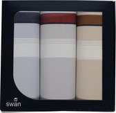 Swan 3 stuks Heren zakdoeken - Jake - 5374 - 40 - Blauw