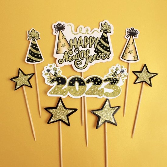 Oud en Nieuw Taart Versiering Oud en Nieuw Versiering 2023 Taart