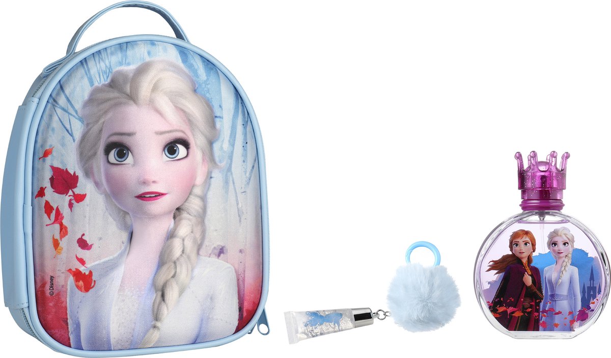 Frozen II Zip Case EDT 100 ml + Lip gloss with pompom charm
