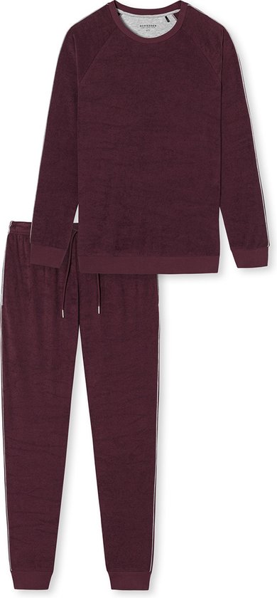 Schiesser Pyama's 159635 Grijs heren pyjama lang ruim katoen