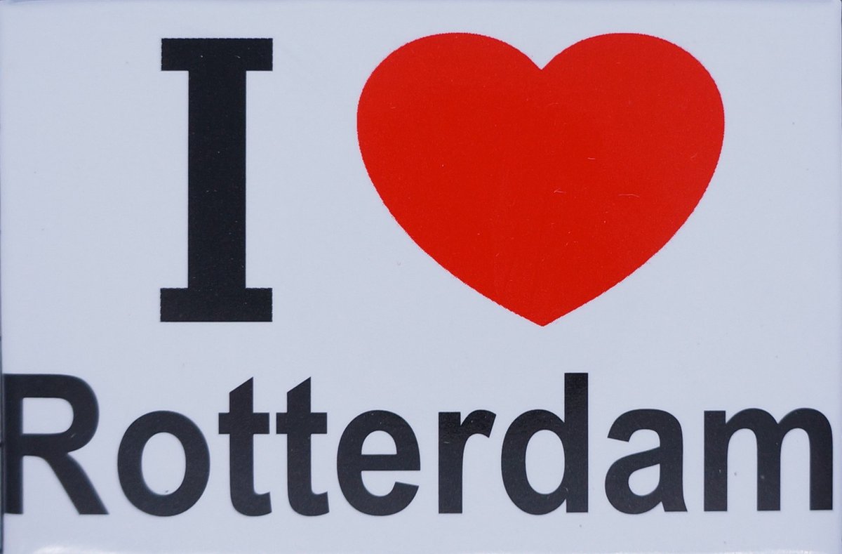 Koelkast magneet I love Rotterdam.