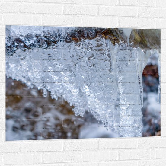 WallClassics - Muursticker - Groot IJsblok - 100x75 cm Foto op Muursticker