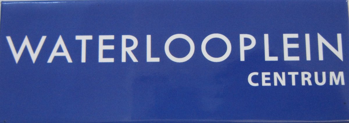 Koelkast magneet plaatsnaambord Waterlooplein -Amsterdam.
