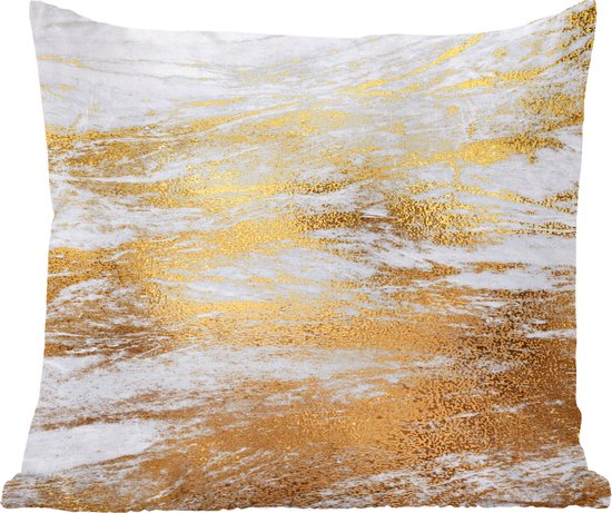 Coussins - Marbre - Grijs - Or - 50x50 cm