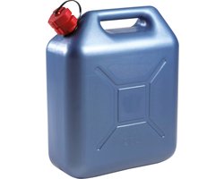 EDA Kunststof jerrycan blauw voor brandstof - 1x - L36 x B17 x H44 cm - 20 liter - benzine / diesel