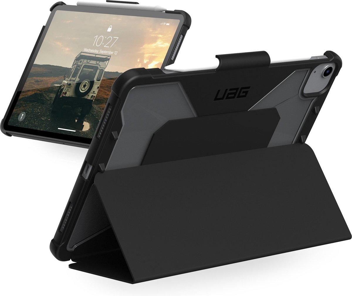 Apple iPad Air 5 10.9 (2022) Hoes - UAG - Plyo Serie - Hard Kunststof Bookcase - Black/ice - Hoes Geschikt Voor Apple iPad Air 5 10.9 (2022)