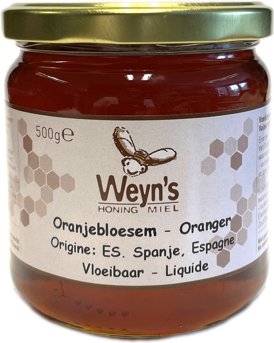 Oranjebloesemhoning Spanje 500g Weyn