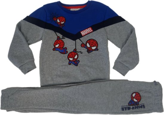 Champagne Inhalen etiquette Marvel Spider-Man joggingpak grijs/blauw - Trainingspak Spider-Man -  Joggingpak voor... | bol.com