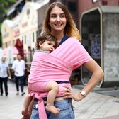 Baby Draagzak – Roze – Baby Carrier voor Baby en Peuter – Baby Sling – 95% Katoen & 5% Spandex