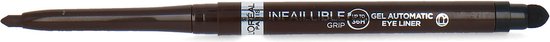 Bruine L'Oréal Infallible 36H Grip Gel Automatic Eyeliner, opgedraaid met dop.