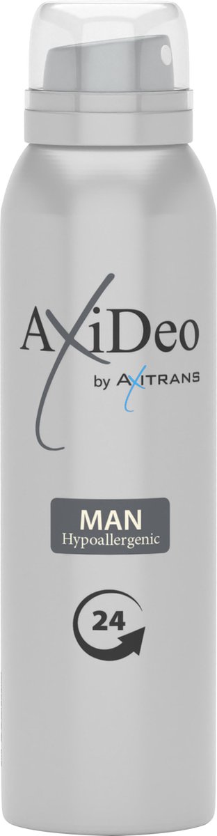 Axitrans Deo, Axideo - Anti Transpirant Deodorant voor mannen, anti zweet spray, hypoallergenic en parfumvrije deodorant, voor een fris en comfortabel gevoel de hele dag door, 75 ml