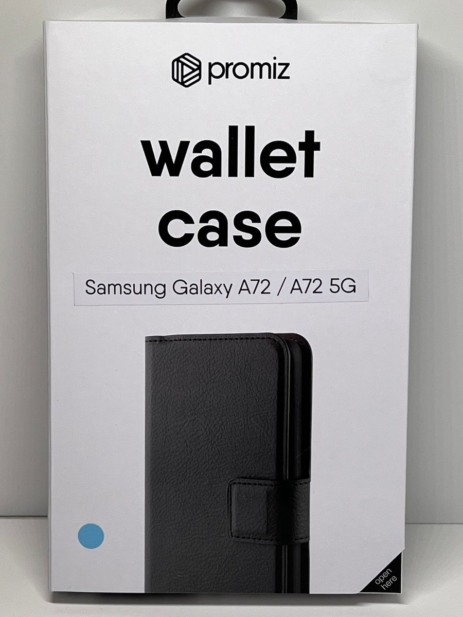 Promiz - Wallet Case - Black - for Samsung Galaxy A72 & Galaxy A72 5G