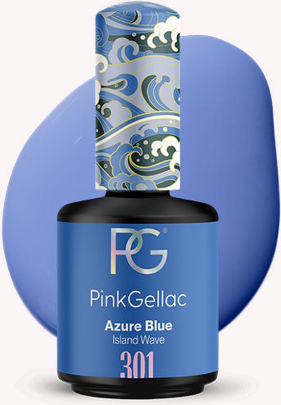 Pink Gellac - 301 Azure Blue Gel Lak 15ml - Blauwe Gellak Nagellak - Gelnagels Producten - Creamy Finish