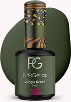 Pink Gellac - Jungle Green - Gellak - Vegan - Groen - Satijnen Finish - 15 ml