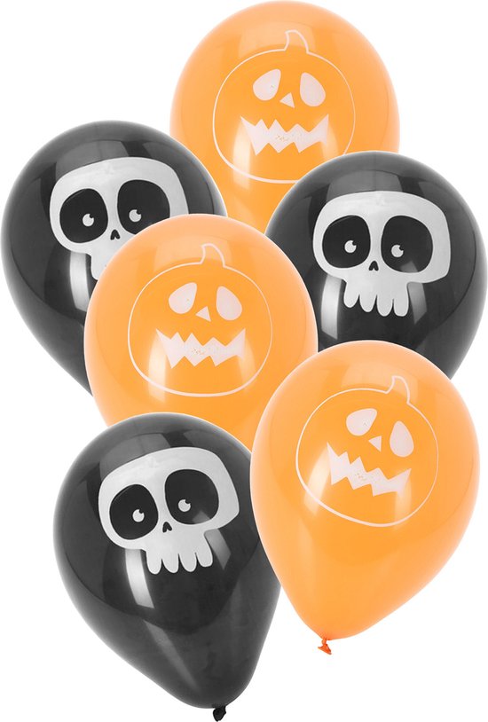 Halloween ballonnen versiering Scary Faces 10x stuks - Feestartikelen Horror