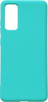 Casemania Hoesje Geschikt voor Samsung Galaxy S20 FE Turquoise - Extra Stevig Siliconen Back Cover