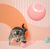 PetGravity® Kattenbal - Zelfrollende kattenbal - snelladen via USB-C - Kattenspeeltjes - Katten speelgoed - Zelf rollende kattenbal - Kattenspeelgoed - Roze