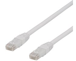 Deltaco TP-62VAU netwerkkabel 2m Cat6a U/UTP (UTP), 100% koper LSZH, 500MHz, Wit