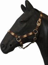 Excellent Horse Halster Trendy - Paardenhalster - Full - Nylon - RVS-look - Geschikt voor paarden - Bruin