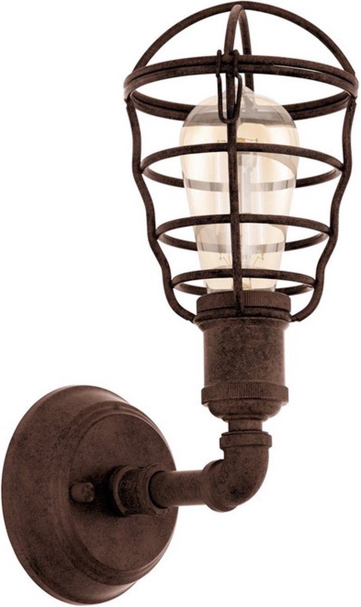 EGLO Vintage Port Seton - Wandlamp - 1 Lichts - Antiek-Bruin